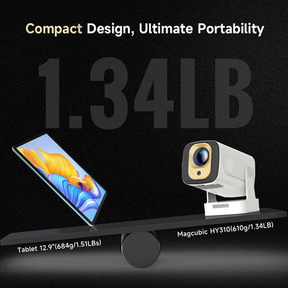 Magcubic HY310 Mini Projector Auto Focus 4K Native 1080P 330ANSI Android11 5W Speaker Air Mouse Voice Assistant Upgrated HY300